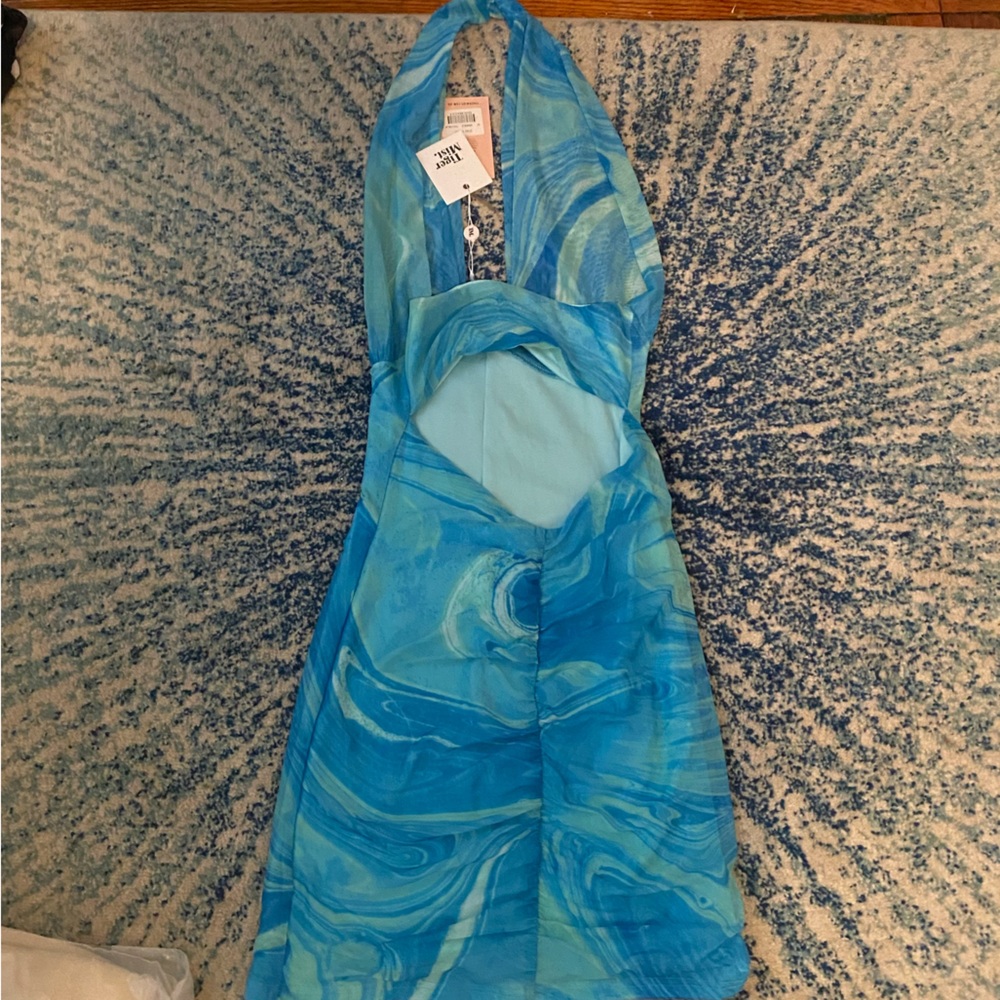 Stas Ruched Mesh Dress - Picture 4 of 8